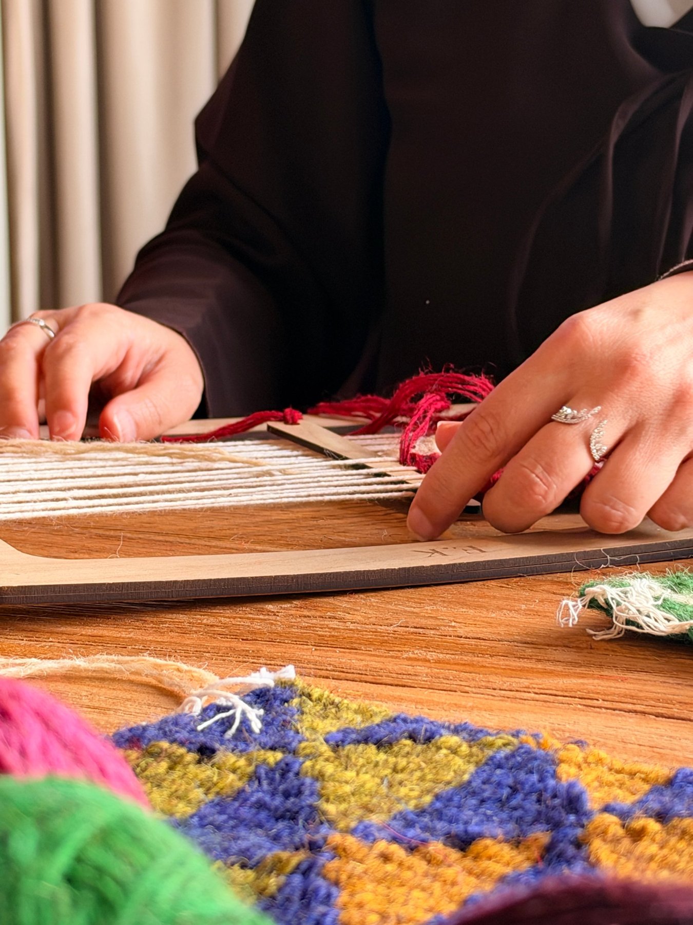 Weaving on a hand loom